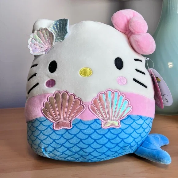 10” Hello Kitty Mermaid Seashell Squishmallows Kellytoy Sanrio NWT 2022 - Picture 7 of 13